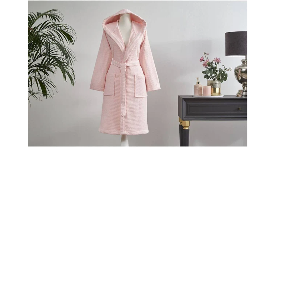 Özdilek Kapşonlu Bornoz Brıght Pembe ( L )