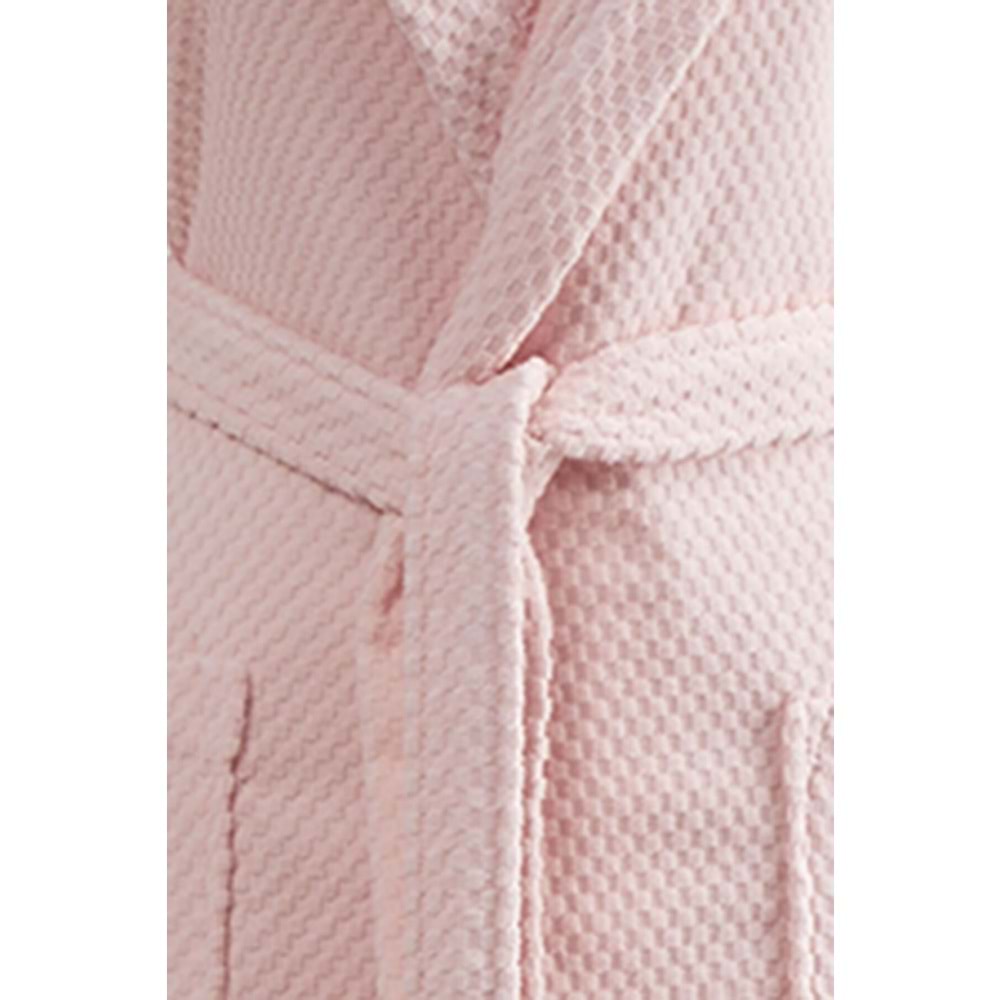 Özdilek Tek Bornoz Kapşonlu Kadife Pamuk-Bright Pembe (L Beden)