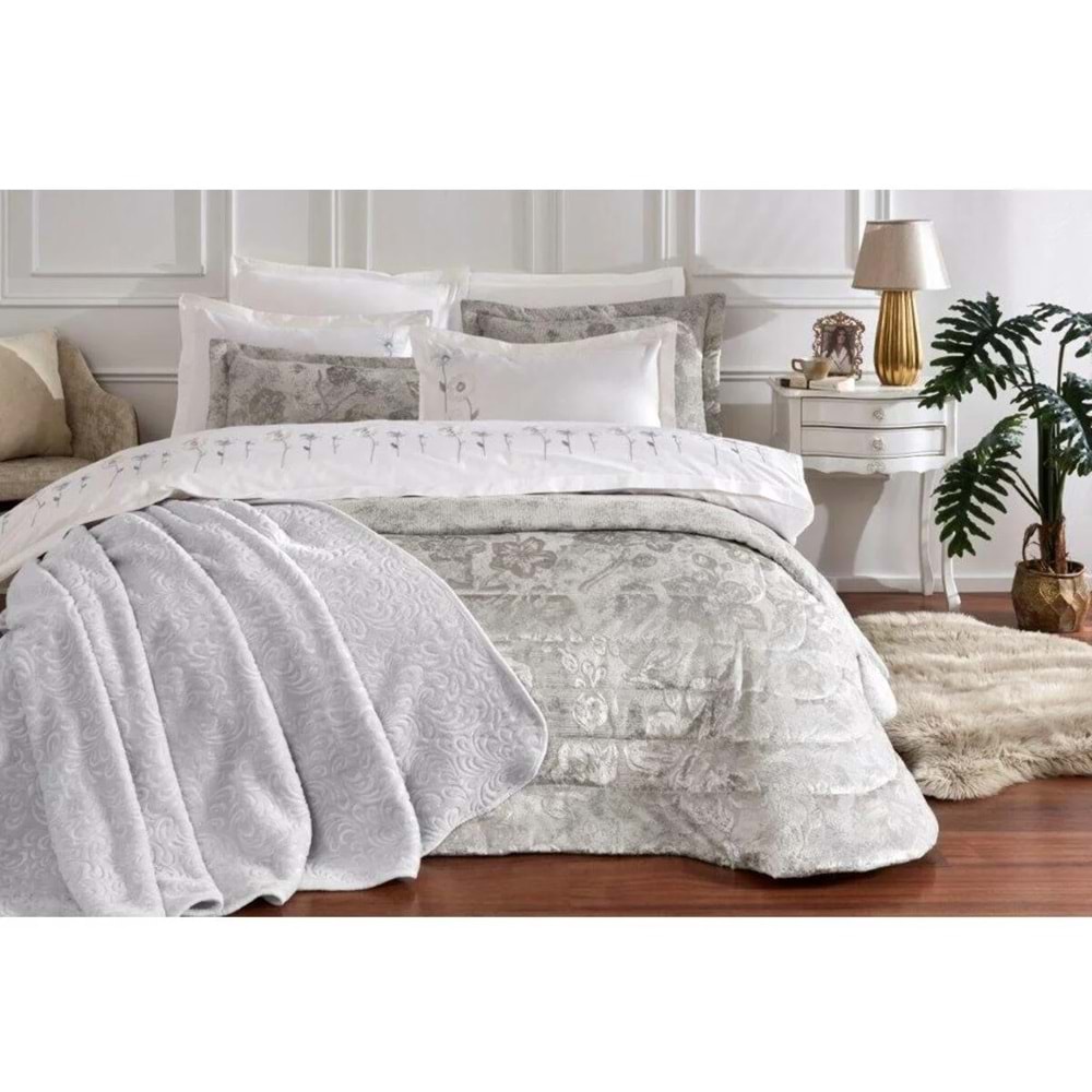 Özdilek Premium 10 Parça Çift Kişilik Çeyiz Seti-Bright Krem