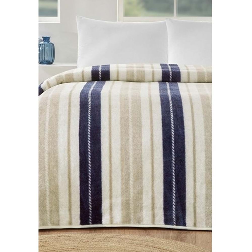 Özdilek Prime -Marine Line Bej- Çift Kişilik Battaniye (200x240)