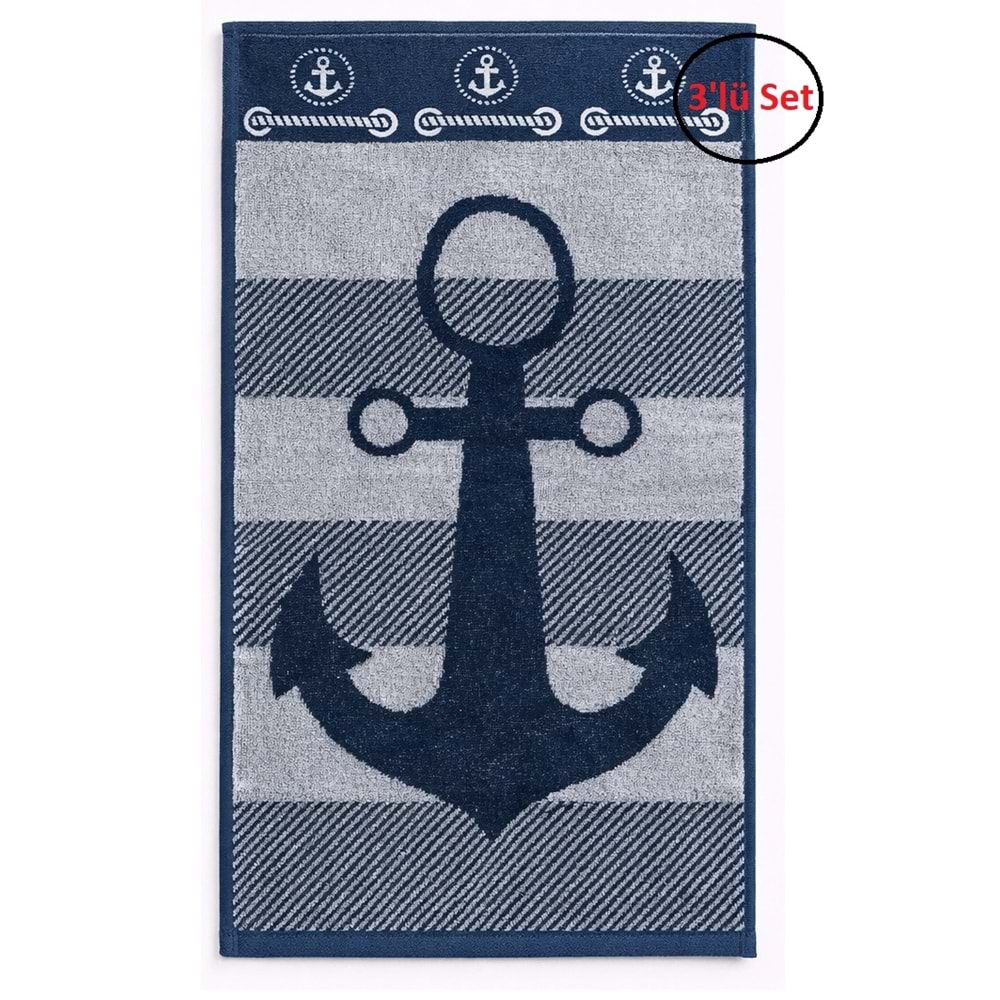 Özdilek 3LÜ SET Summer Heat Sailor Mutfak Havlusu (30x50)-Gri