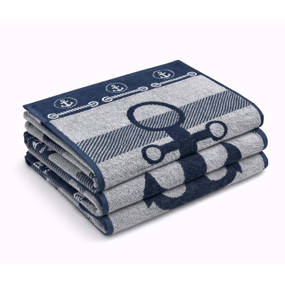 Özdilek 3LÜ SET Summer Heat Sailor Mutfak Havlusu (30x50)-Gri