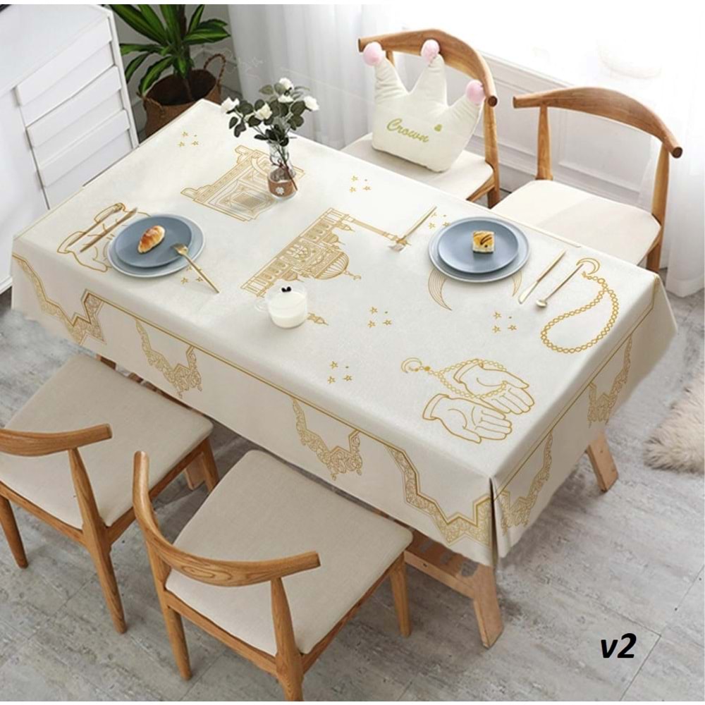 Ramazan Ayına Özel, İftarlık Leke Tutmaz, Dertsiz Masa Örtüsü (150x220)