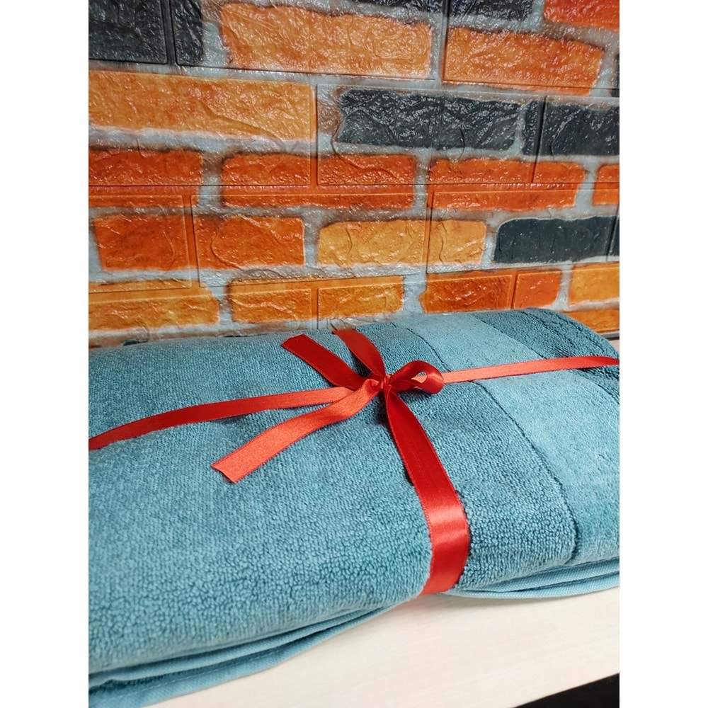 Özdilek Svv Border Büyük Boy Banyo Havlusu (89x173) - Aqua (Su)