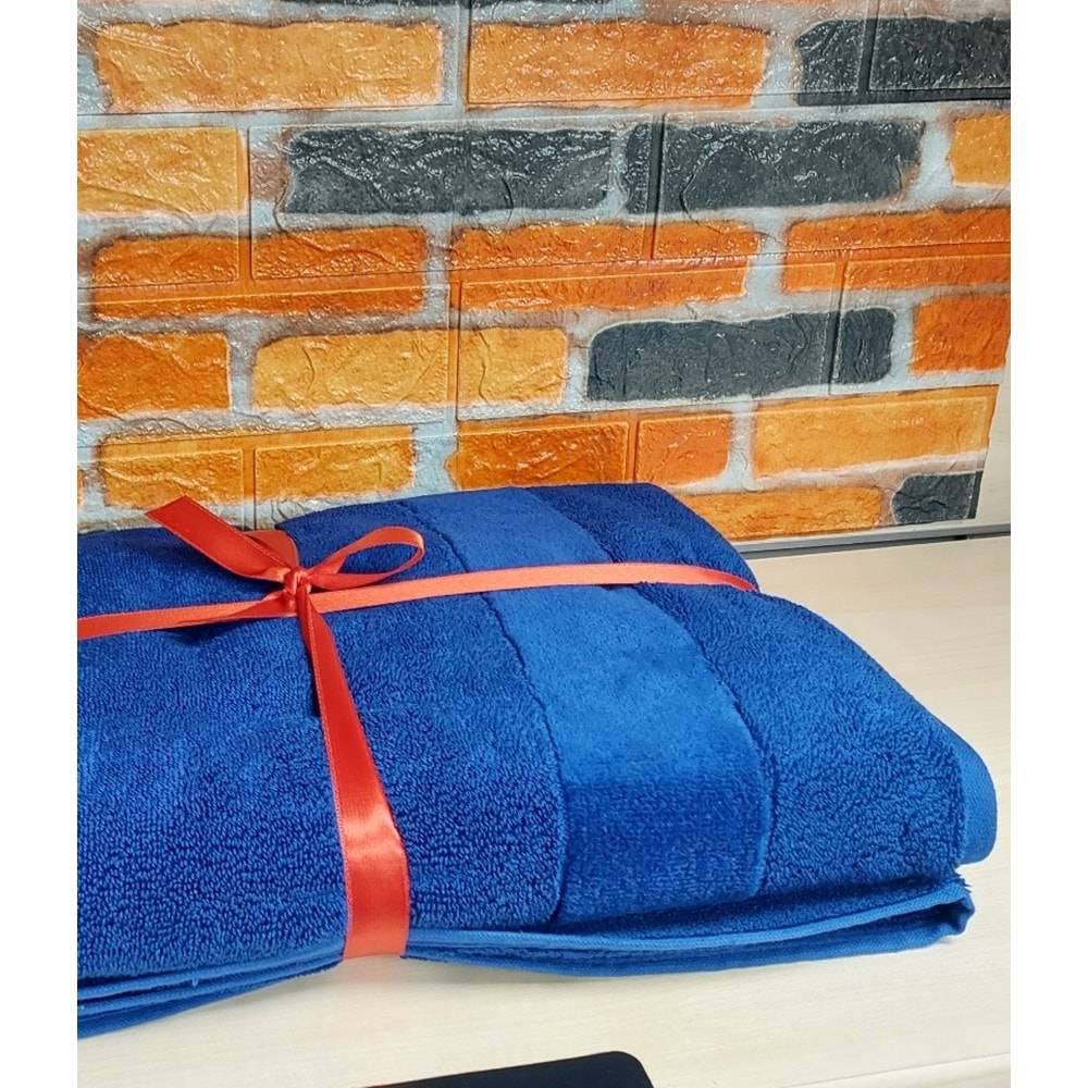 Özdilek Svv Border Büyük Boy Banyo Havlusu (89x173) - Persian Blue (Saks Mavisi)