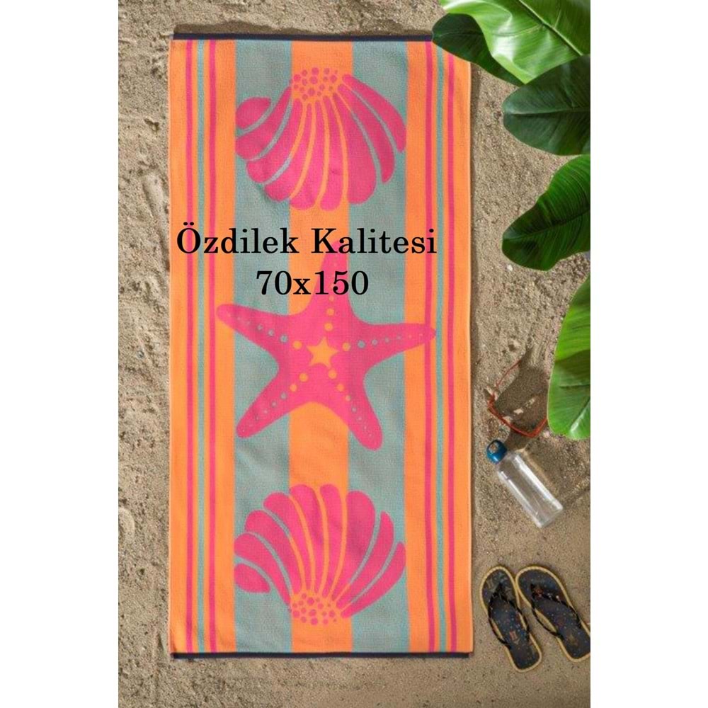 Özdilek Nice Plaj Havlusu (70x150)-Pink Shell