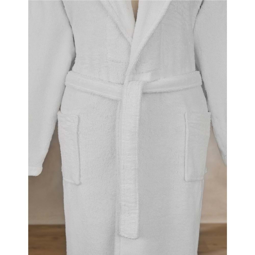 Özdilek Battal Boy Tek Bornoz Şalyaka-Classic Beyaz (3XL Beden)