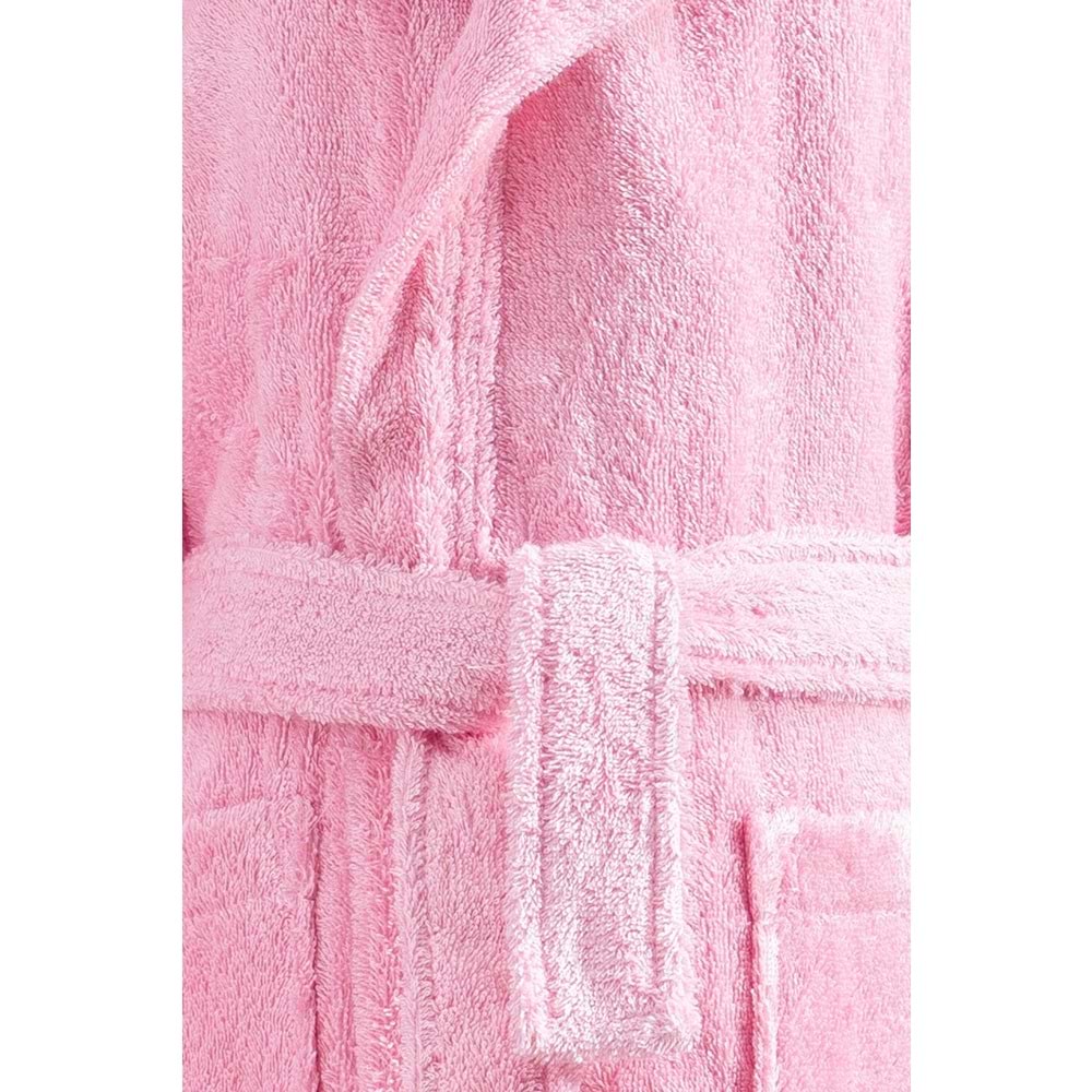 Özdilek Ashley Kapüşonlu Bambu Çocuk Bornozu 5/6 Yaş-Pembe