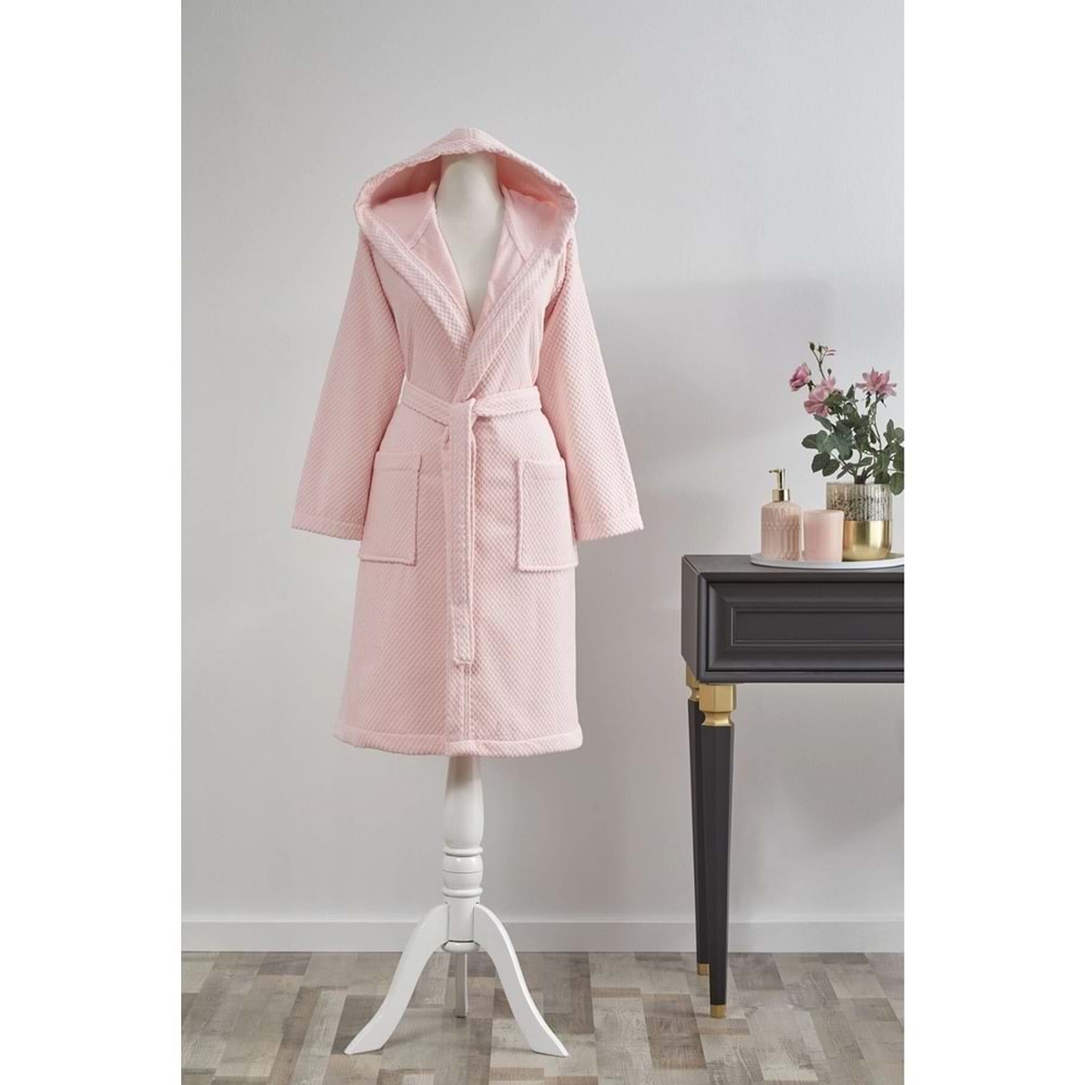 Özdilek Bright Kapşonlu Çocuk Bornozu 5/6 Yaş-Pembe