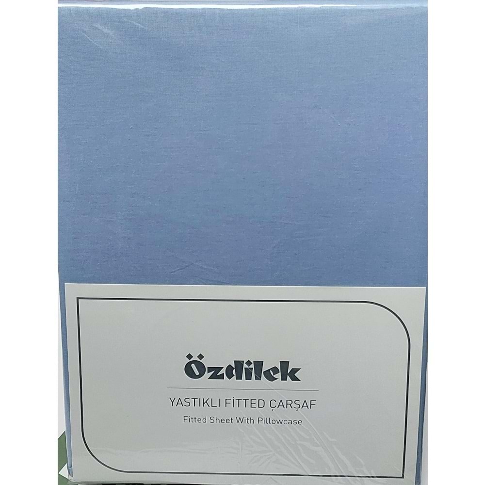 Özdilek Colourist Fitted Lastikli Tek Kişilik Çarşaf Seti (100x200)-Buz Mavi