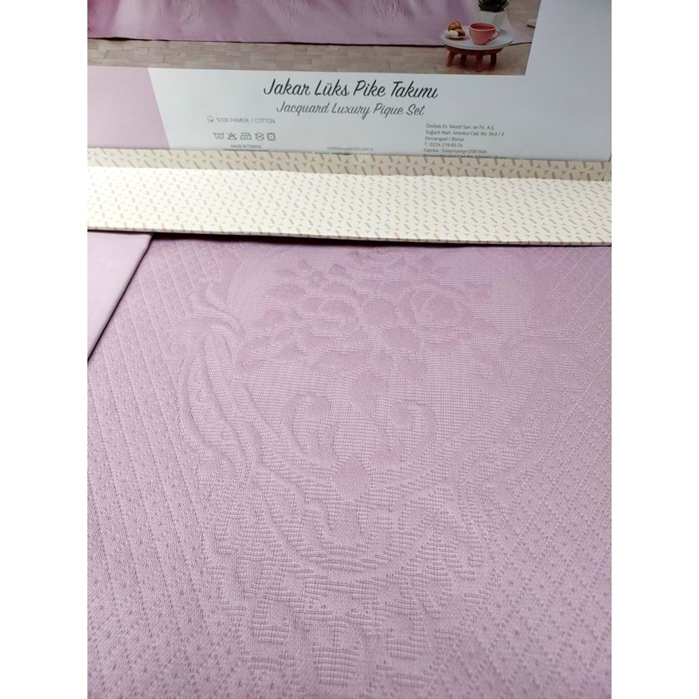 Özdilek Rf -Pembe- Jakar Lux KP (Z) Çift Kişilik Pike Takımı (4 Yastık Kılıflı)