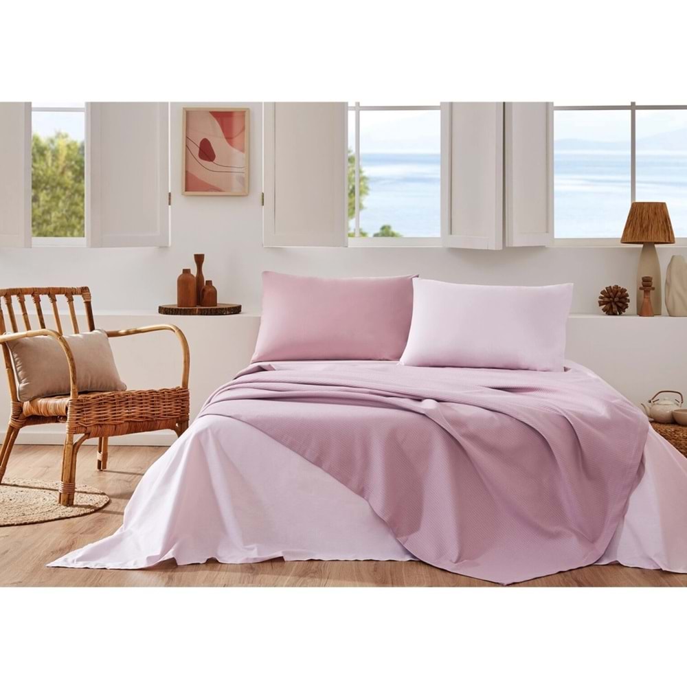 Özdilek Rf -Colourist Rose Pudra- Çift Kişilik Pike Takımı