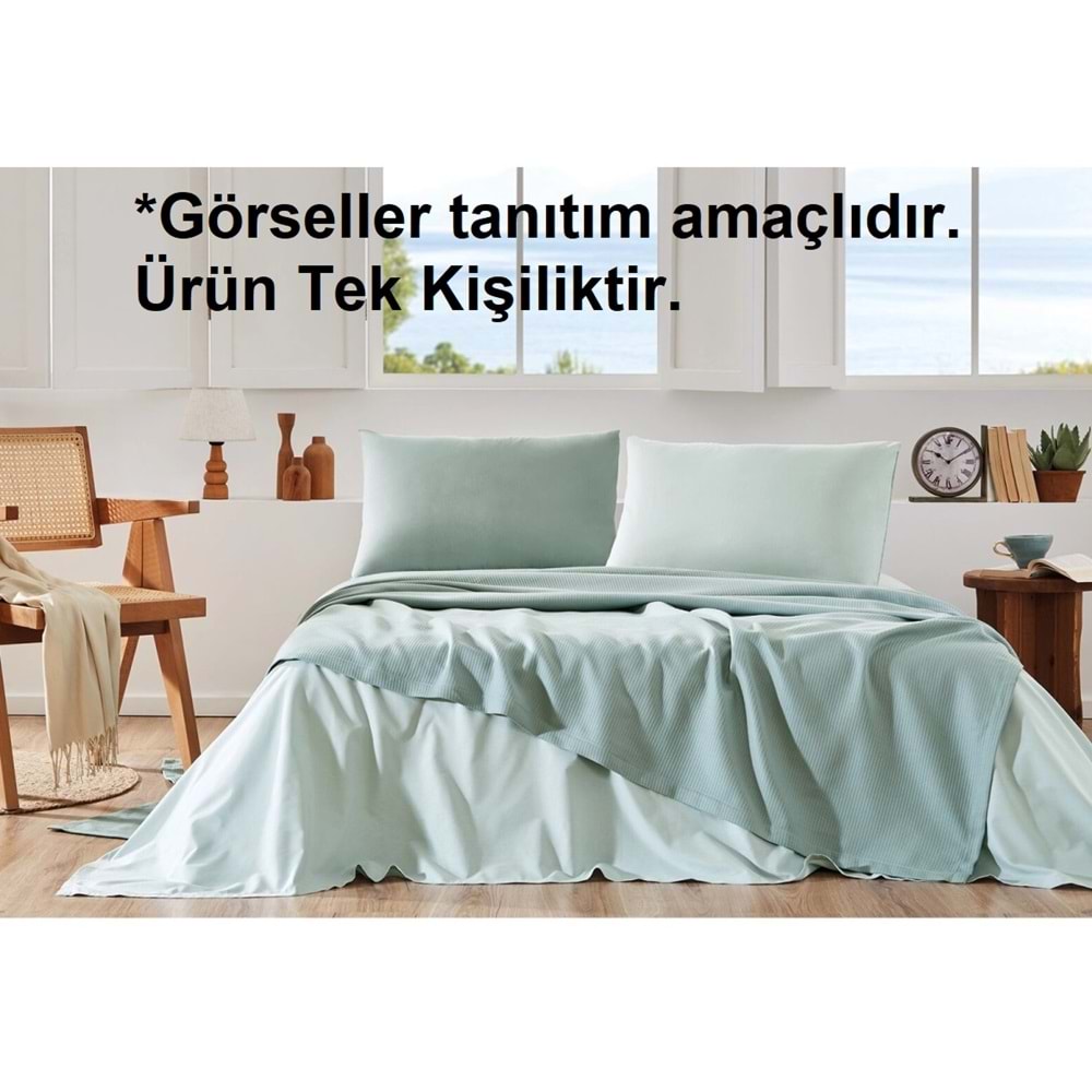 Özdilek Rf -Colourist Çağla Nil- Lastikli Çarşaflı Tek Kişilik Pike Takımı