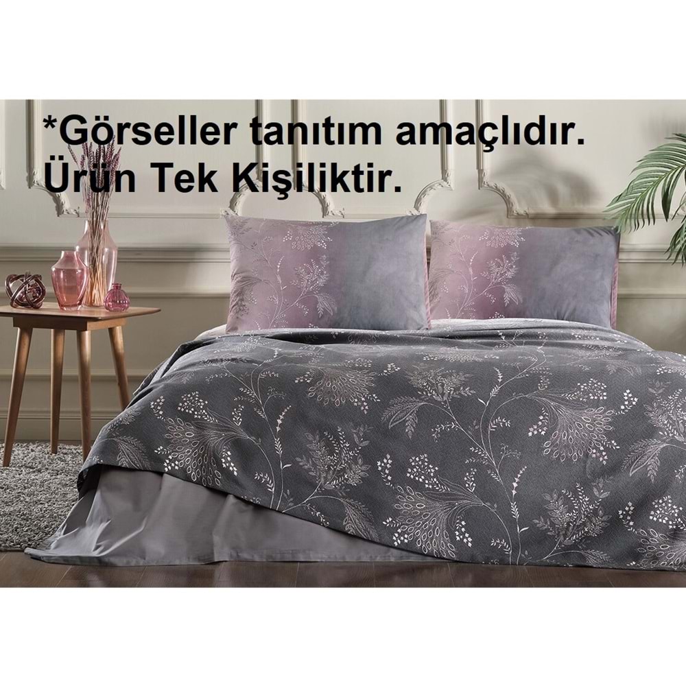Özdilek Rf -Ditsy Mor- Tek Kişilik Pike Takımı