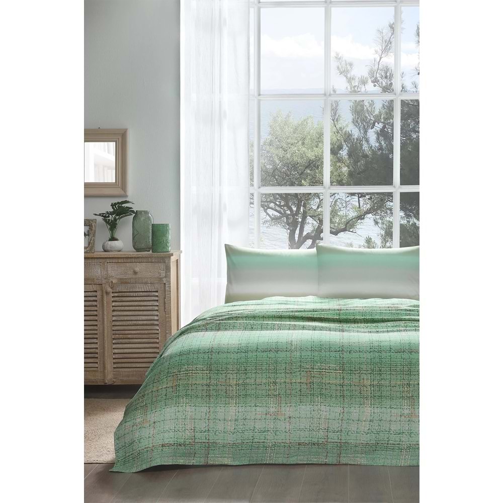 Özdilek Rf -Weave Yeşil- Tek Kişilik Pike Takımı