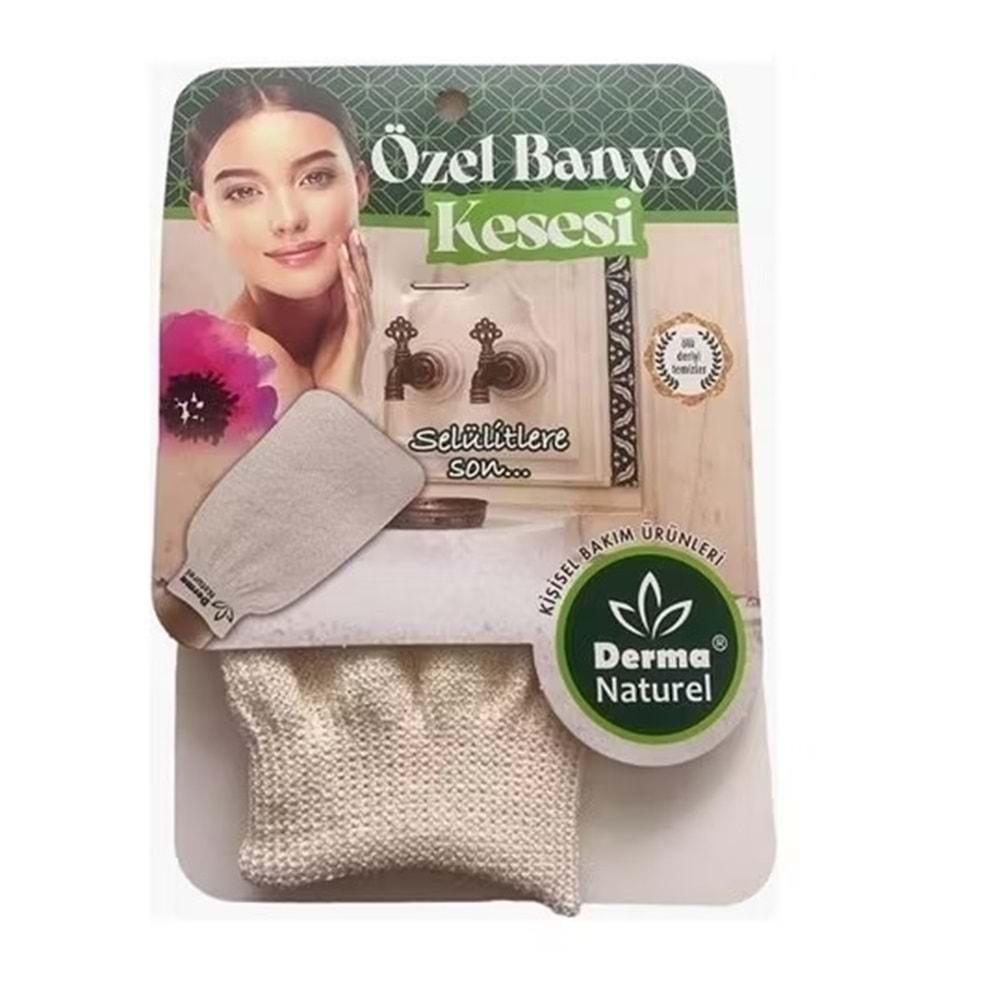 Derma Naturel Özel banyo kesesi Beyaz MS 34 2 li set