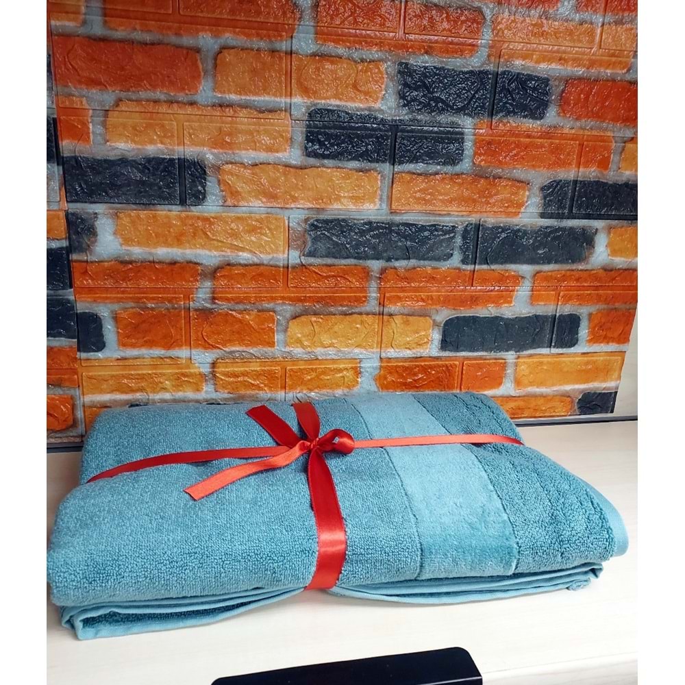 Özdilek Svv Border Kalın ve Süper Emici Yeni Seri Banyo Havlusu (76x147) - Aqua (Su)