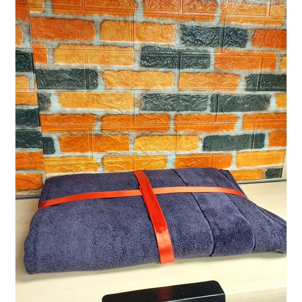 Özdilek Svv Border Kalın ve Süper Emici Yeni Seri Banyo Havlusu (76x147) - Dark Plum (K.Mürdüm)