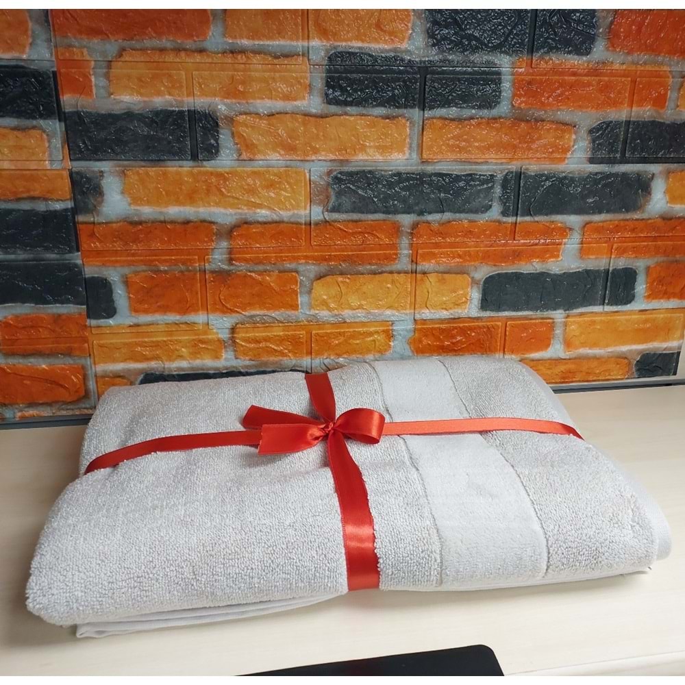 Özdilek Svv Border Kalın ve Süper Emici Yeni Seri Banyo Havlusu (76x147) - Silver (Gri)