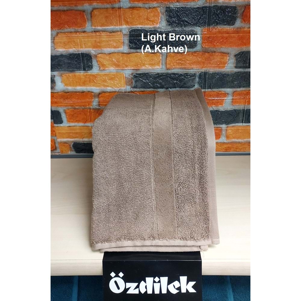 Özdilek Svv Border Kalın ve Süper Emici Yeni Seri Banyo Havlusu (76x147) - Light Brown (A.Kahve)