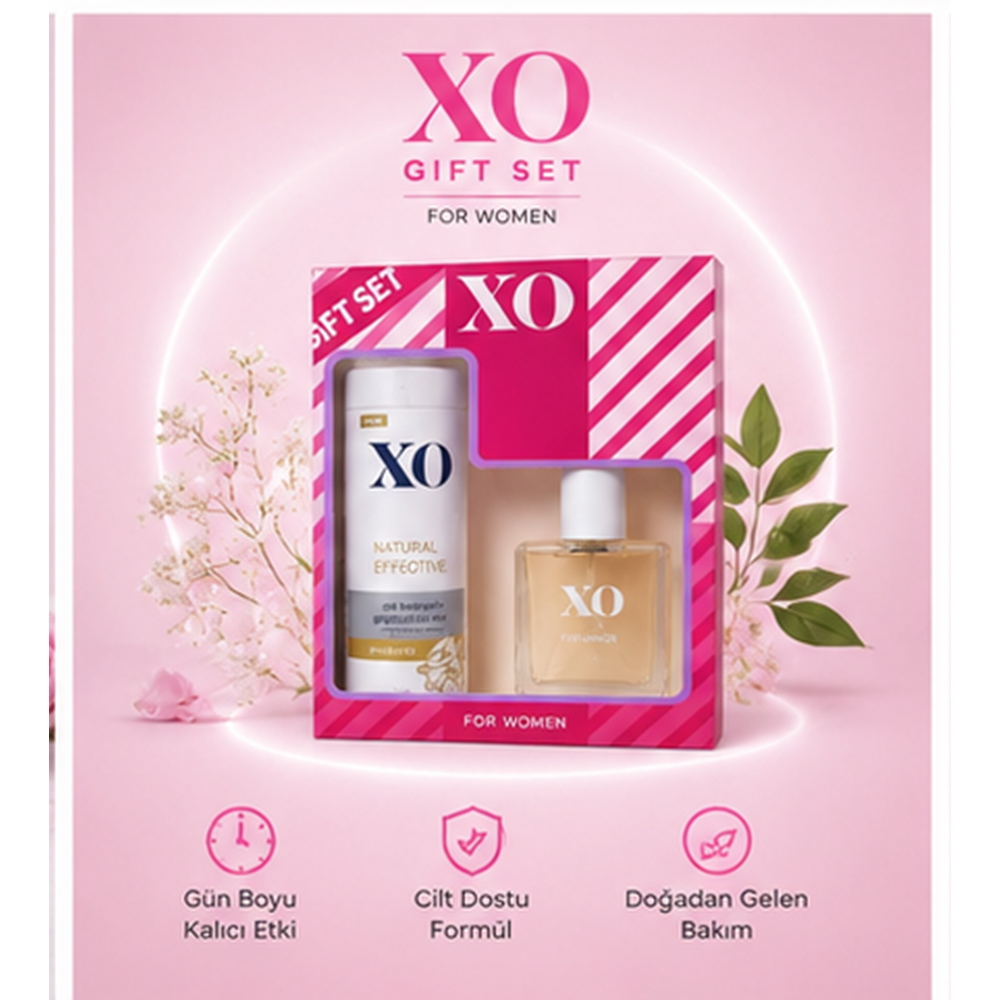 XO Parfüm Seti Minerva Women Kadın 50ML EDT + 150ML Deodorant Natural Effectıve