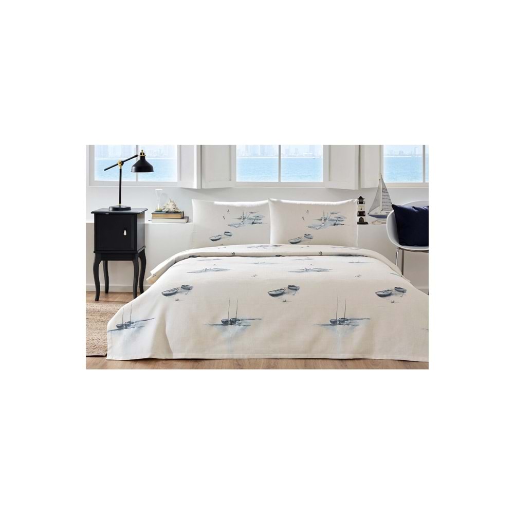 Özdilek Rf -Rowboat Mavi- Tek Kişilik Pike Takımı