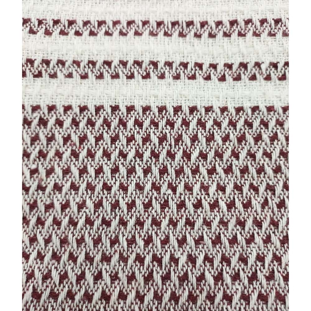 Pamuklu Kaymaz Hasır Dokuma Koltuk Örtüsü (180x220) - Bordo