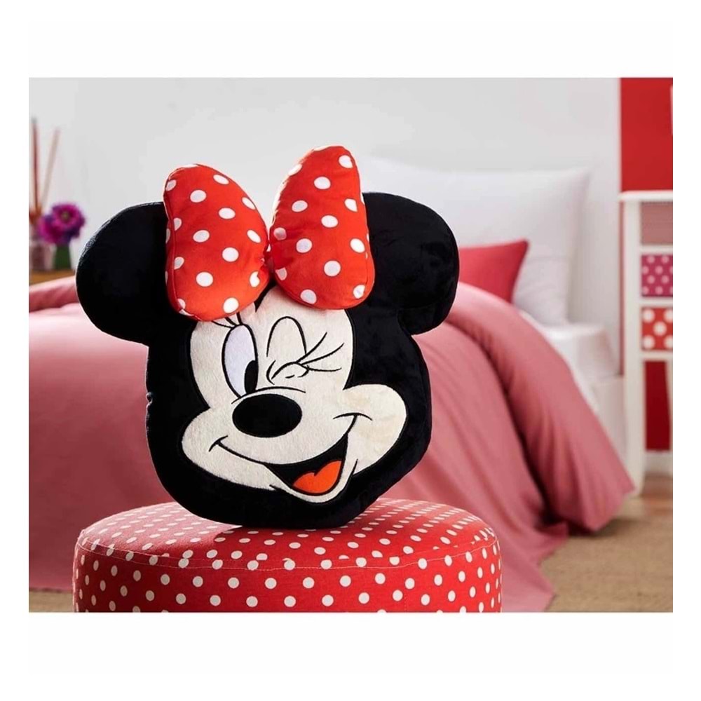 Özdilek Lisanslı Dekoratif -3D Minnie Mouse Embroide- Kırlent Yastığı (35x40)