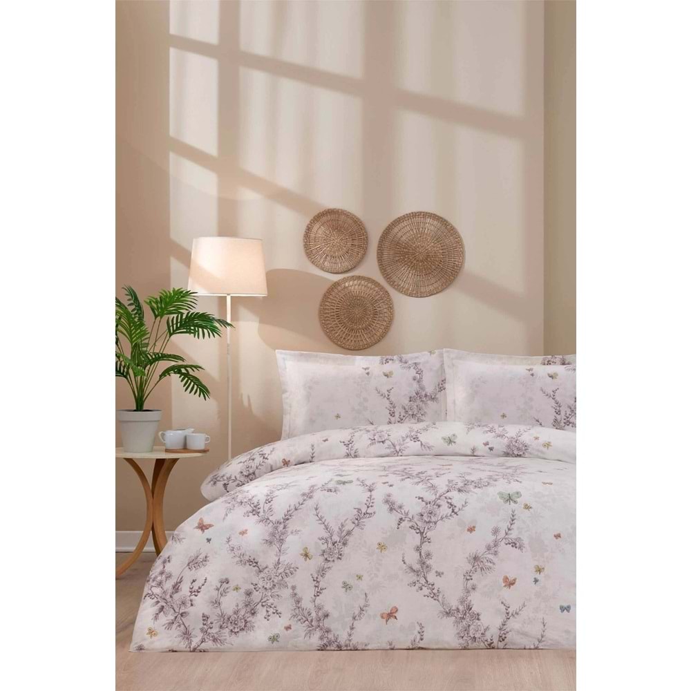 Özdilek Ranforce -Bloomlight Yeşil- Battal Boy (King Size) Çift Kişilik Nevresim Takımı