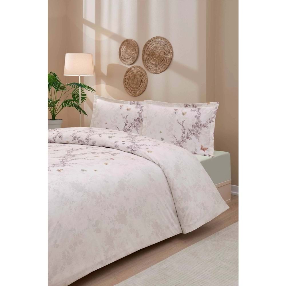 Özdilek Ranforce -Bloomlight Yeşil- Battal Boy (King Size) Çift Kişilik Nevresim Takımı