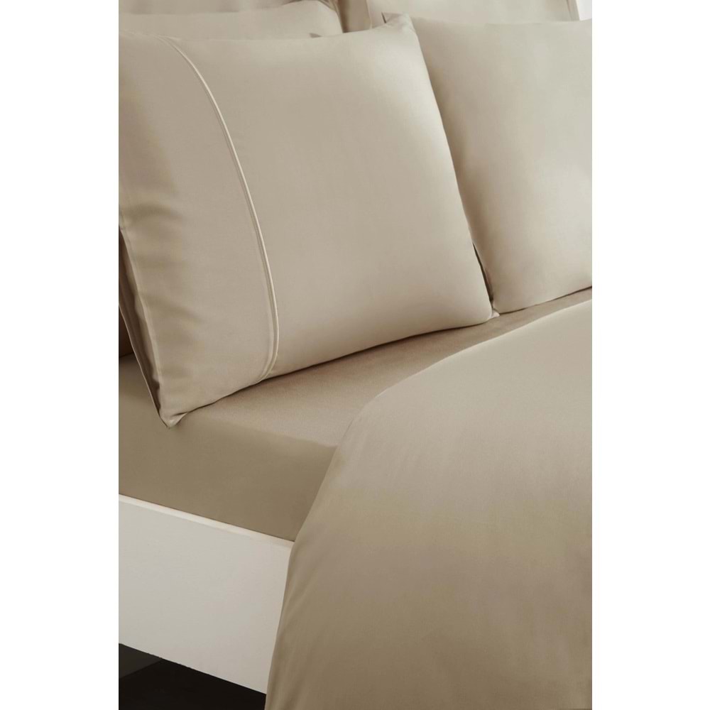 Özdilek Liyosel -Lucent Kahve- Battal Çift Kişilik (King Size) Nevresim Takımı (4 Yastık Kılıflı)