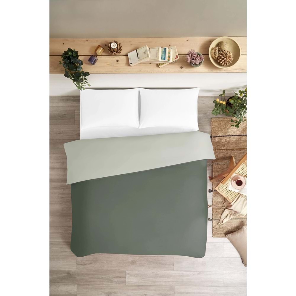 Özdilek Colourist -A.Yeşil K.Yeşil- Battal Çift Kişilik (King Size) Nevresim (Sadece Nevresim İçerir)