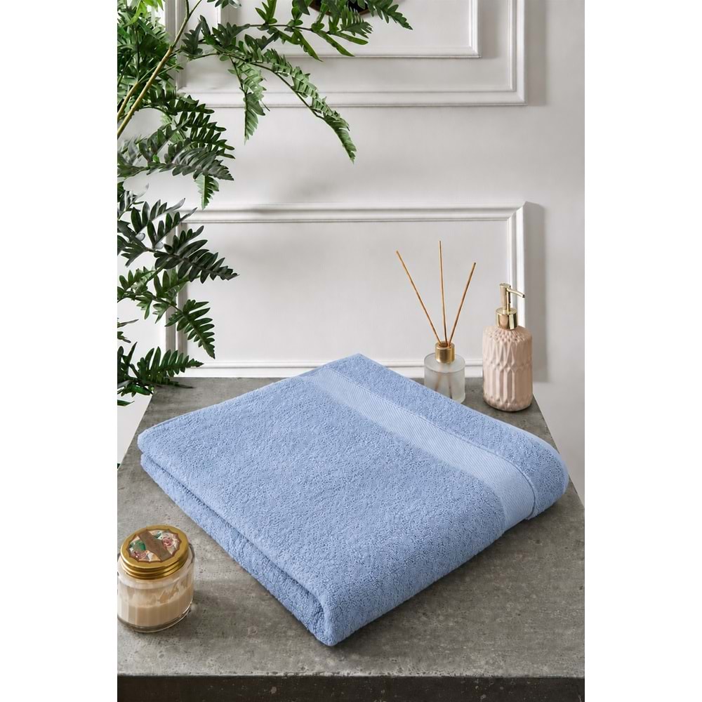Özdilek -Woven Mavi- Süper Yumuşak Büyük Boy Banyo Havlusu (90x150)
