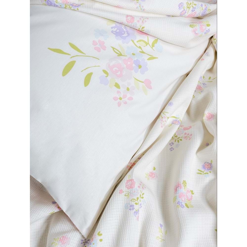 Cotton Box Rf Estiva -Petal Pembe- Tek Kişilik Pike Takımı
