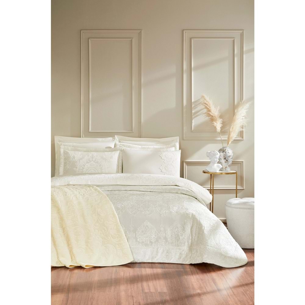 Özdilek -Harmony Krem- 10 Parça Çift Kişilik Çeyiz Seti
