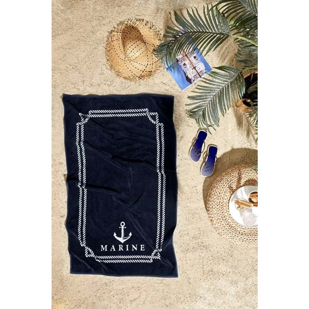 Özdilek Maritime Line Plaj Havlusu Büyük Boy (90x150)-Lacivert