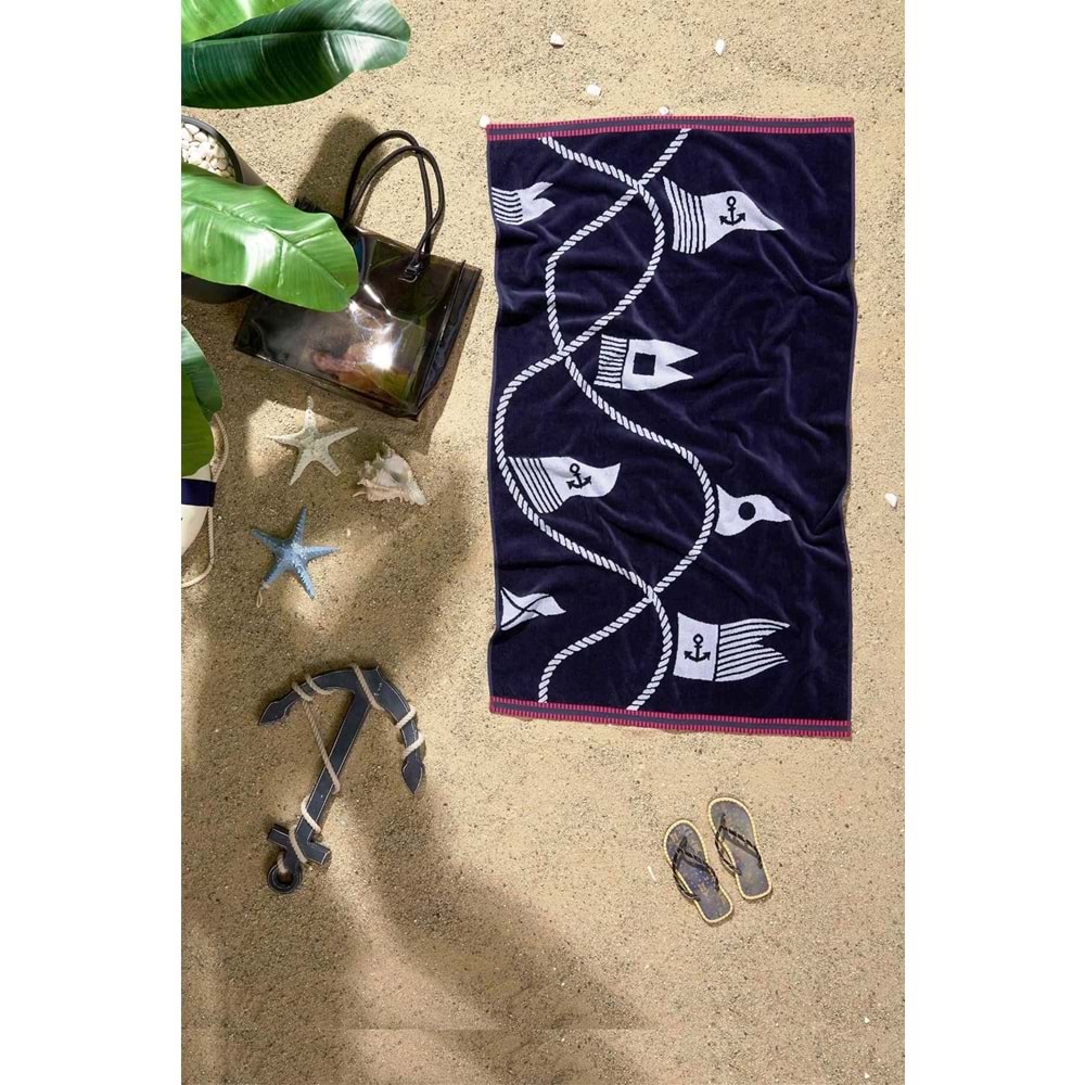 Özdilek Star Board Plaj Havlusu Büyük Boy (90x150)-Lacivert