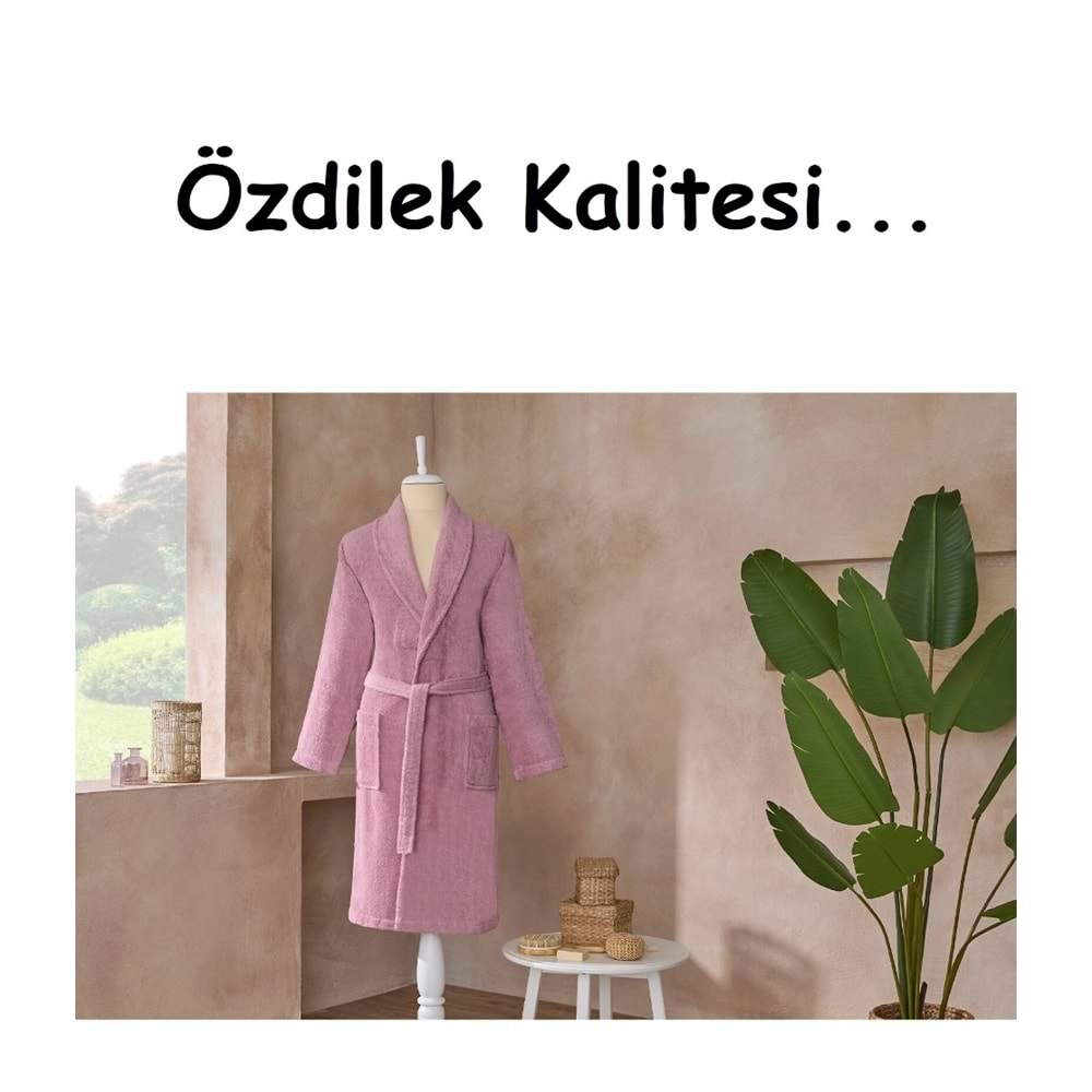 Özdilek Tek Bornoz Şalyaka-Colourist Pembe (L Beden)