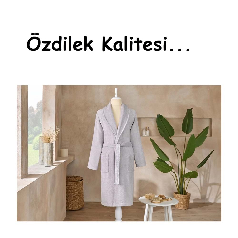 Özdilek Tek Bornoz Şalyaka-Colourist Gri (S-M Beden)