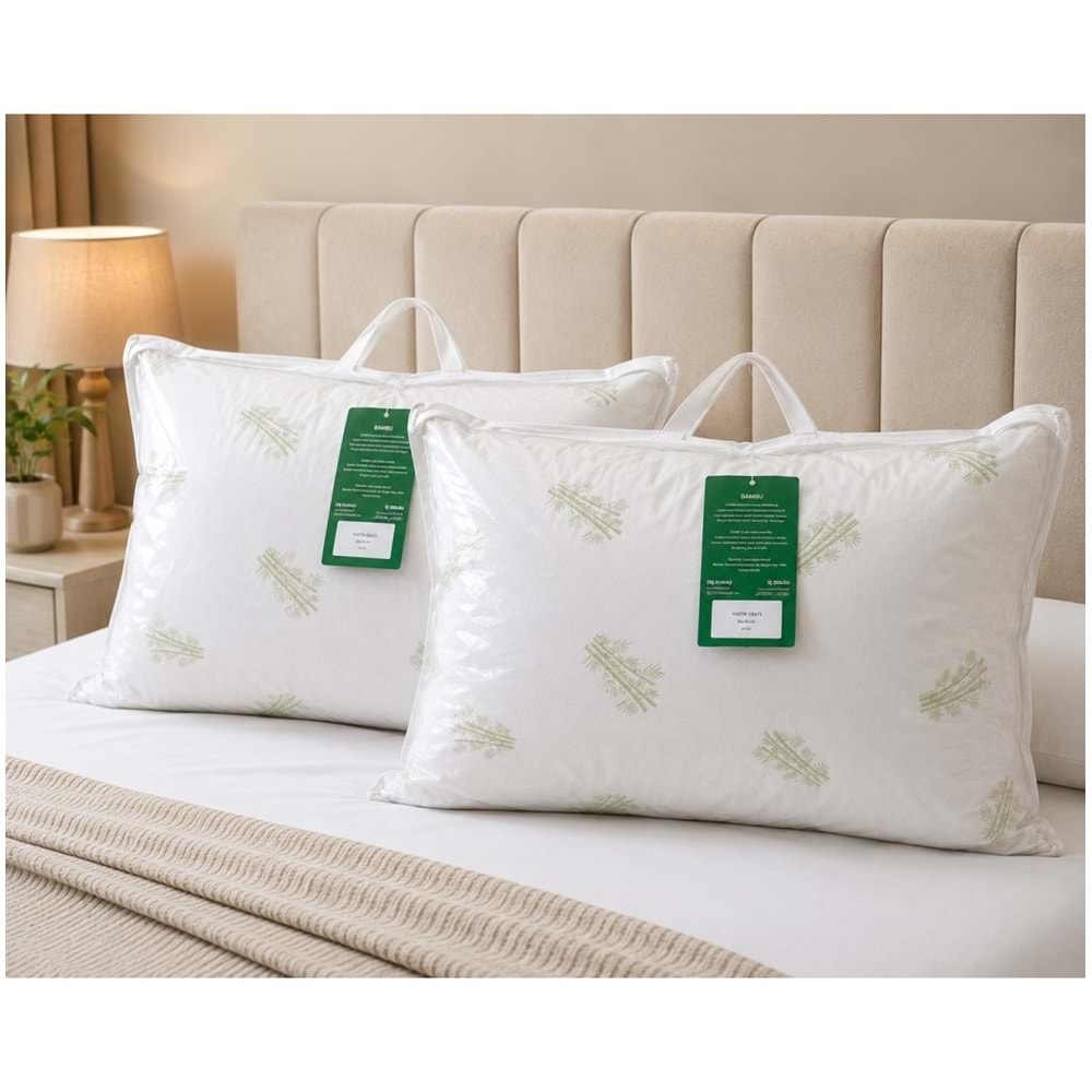 Kupon 2li Bamboo Yastık 2x800gr Çantalı (50x70)