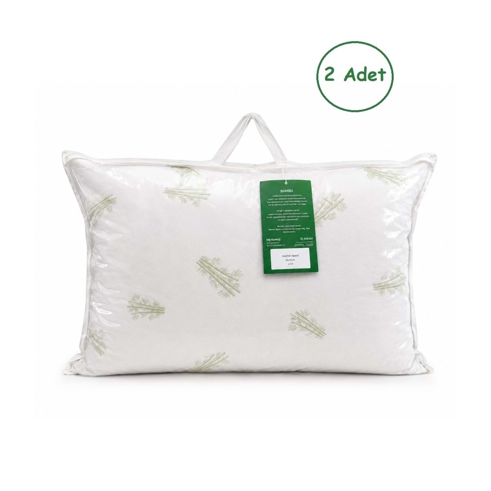 Kupon 2li Bamboo Yastık 2x800gr Çantalı (50x70)