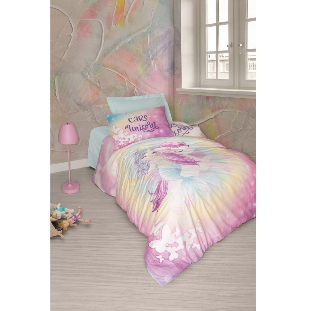 Cotton Box Rf Junior -Sirena Mint- Lastikli Çarşaflı Tek Kişilik Nevresim Takımı