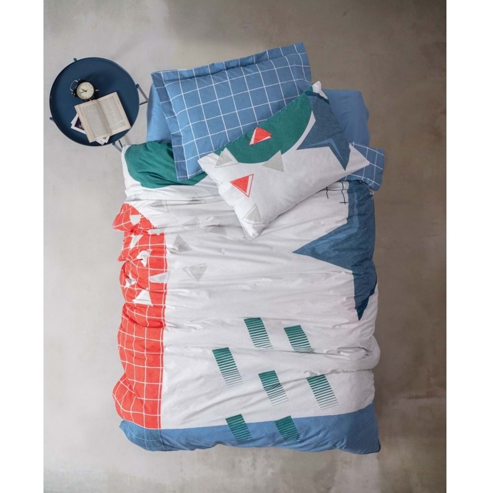 Cotton Box Rf Genç -Astral Denim Mavi- Tek Kişilik Nevresim Takımı