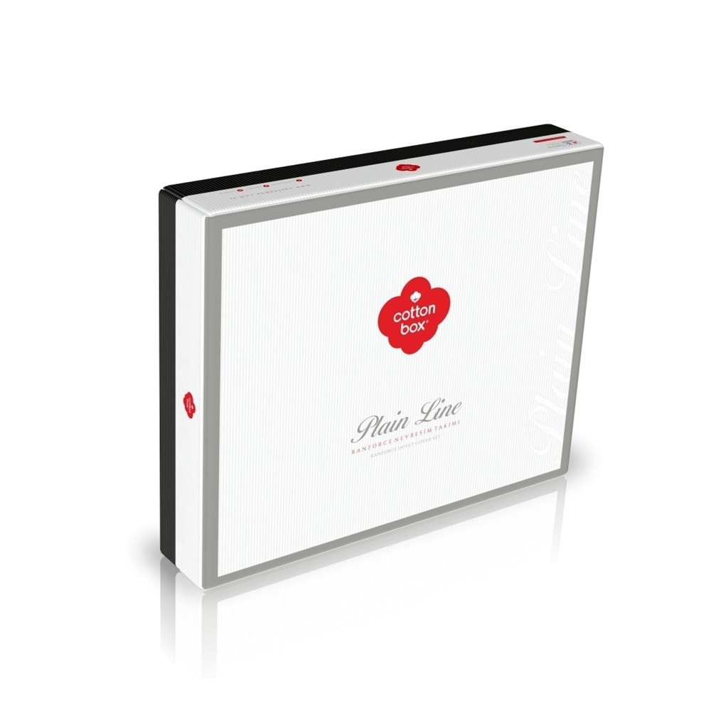 Cotton Box Rf Plain -Siyah Gri- Tek Kişilik Nevresim Takımı