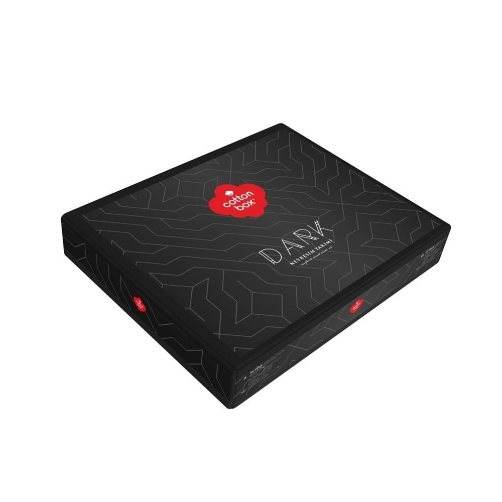 Cotton Box Rf Dark -Round Gri- Çift Kişilik Nevresim Takımı