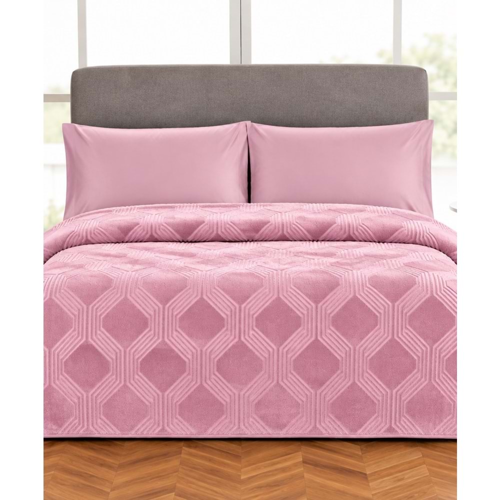 Özdilek Trendy Embos Çift Kişilik Battaniye (220x240)-Art Deco Menekşe Yeni