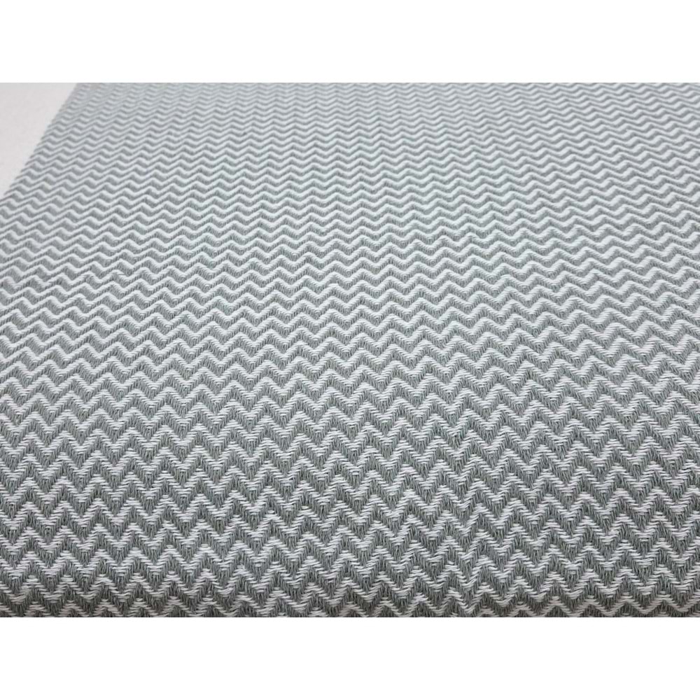 Özdilek Pamuklu Kaymaz Zigzag Koltuk Örtüsü (170x210) - Haki Yeşili