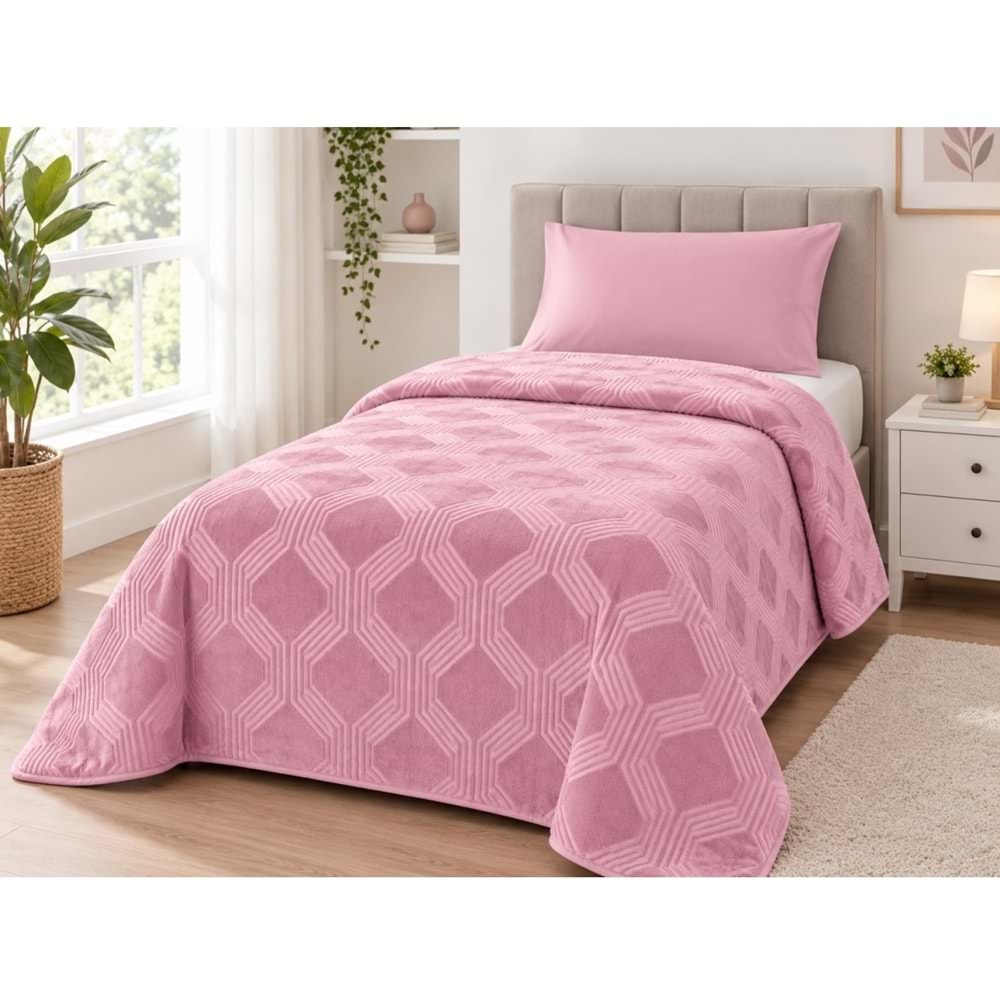 Özdilek Trendy Embos Tek Kişilik Battaniye(155x220)-Art Deco Menekşe