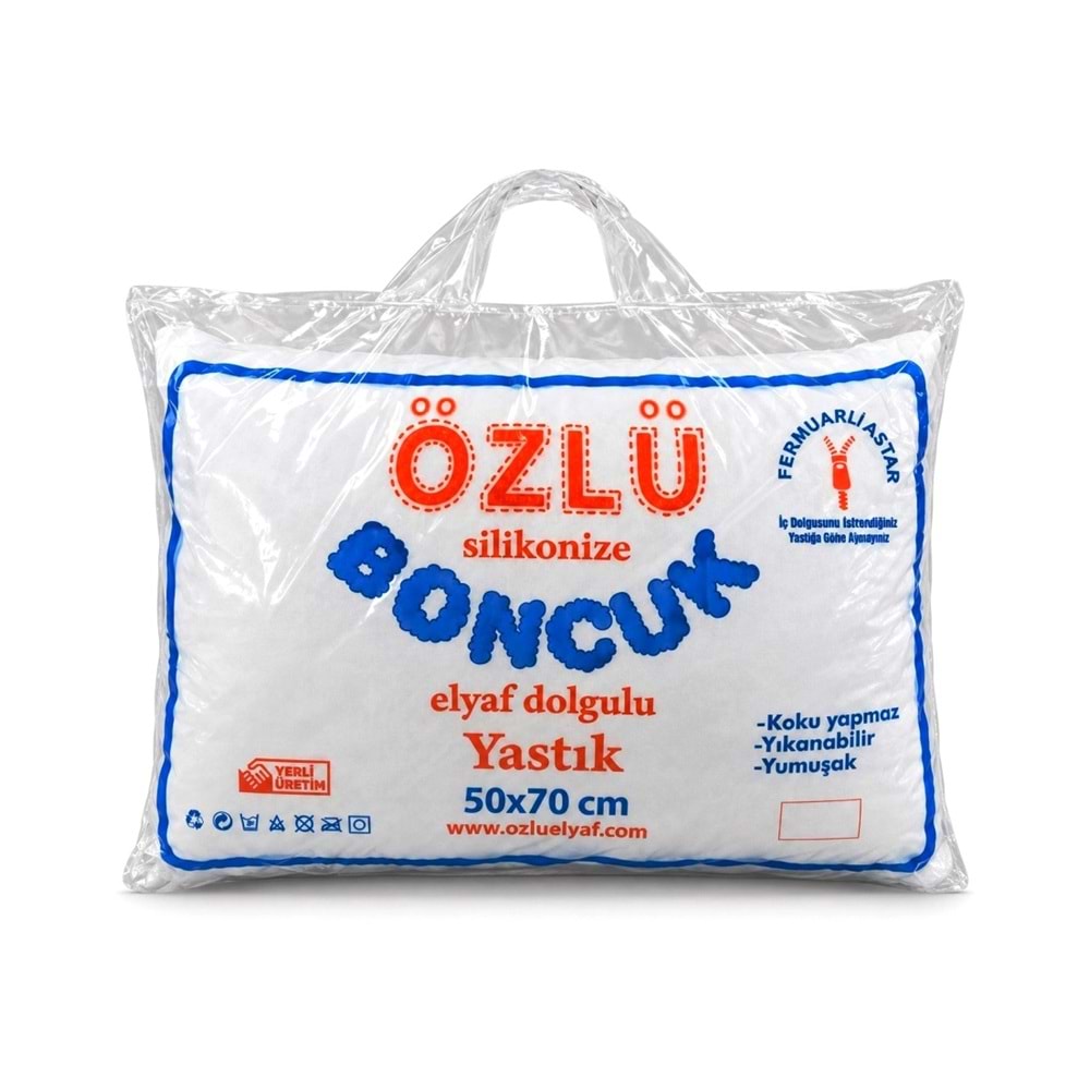 2li Set Dolgun Boncuk Silikon Yastık 2x900gr (Fermuarlı ve Pamuklu Kumaş)