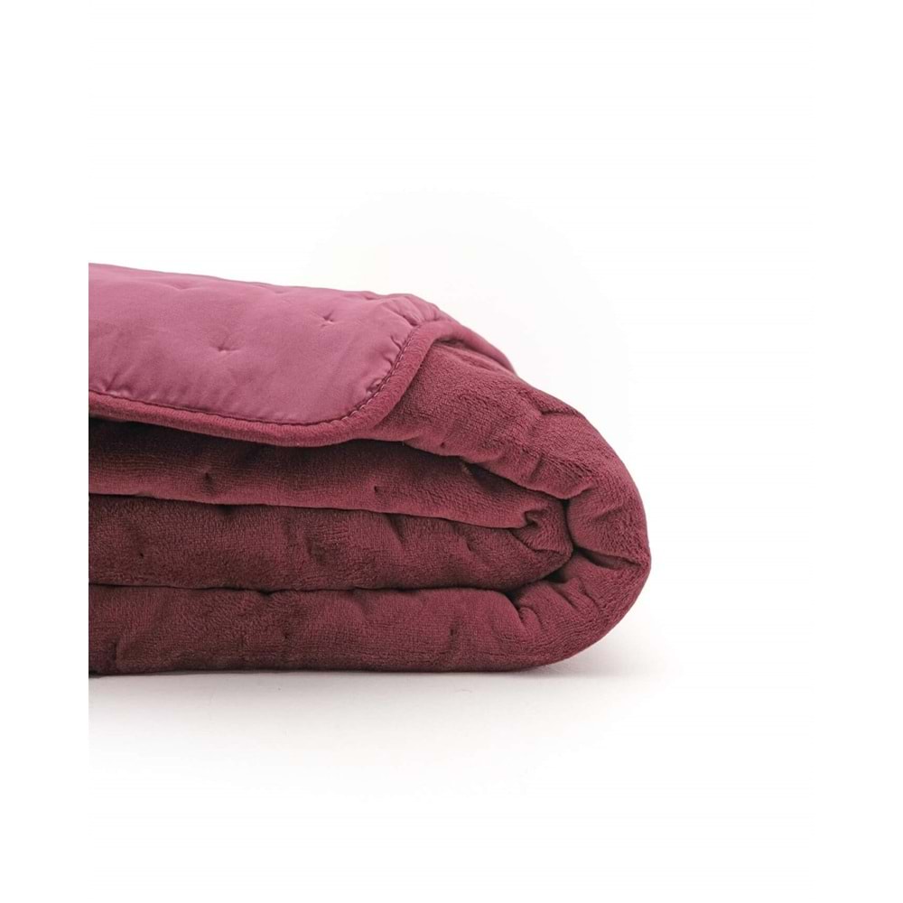 Aksu Soft Vienna (Outlet) Çift Kişilik Yatak Örtüsü Seti (220x240)-Mürdüm